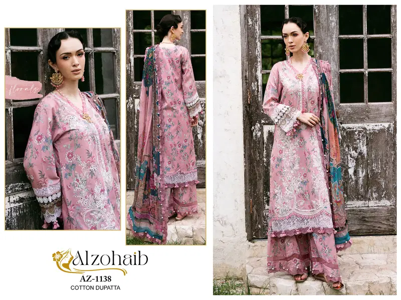 Alzohaib Az 1135 To 1141 Cotton Printed Pakistani Suits Suppliers In India